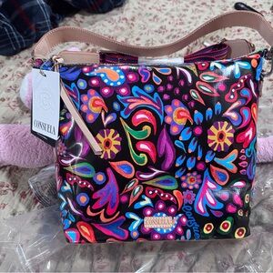 Consuela Vibrant Floral Shoulder Bag